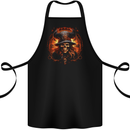 Time of the Witch Skull Cotton Apron 100% Organic Black