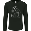 Time to Die Grim Reaper Mens Long Sleeve T-Shirt Black