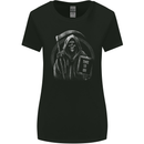 Time to Die Grim Reaper Womens Wider Cut T-Shirt Black