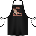 Tiny Dinosaur Funny Bearded Dragon Cotton Apron 100% Organic Black