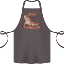 Tiny Dinosaur Funny Bearded Dragon Cotton Apron 100% Organic Dark Grey