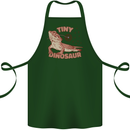 Tiny Dinosaur Funny Bearded Dragon Cotton Apron 100% Organic Forest Green
