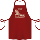 Tiny Dinosaur Funny Bearded Dragon Cotton Apron 100% Organic Maroon