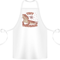 Tiny Dinosaur Funny Bearded Dragon Cotton Apron 100% Organic White