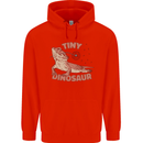 Tiny Dinosaur Funny Bearded Dragon Mens 80% Cotton Hoodie Bright Red