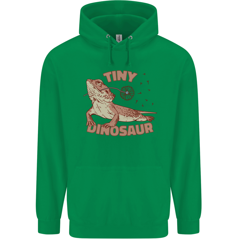 Tiny Dinosaur Funny Bearded Dragon Mens 80% Cotton Hoodie Irish Green