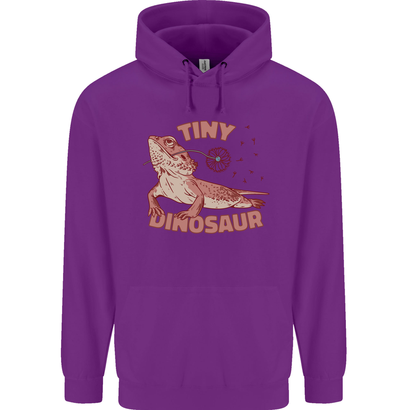Tiny Dinosaur Funny Bearded Dragon Mens 80% Cotton Hoodie Purple