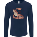 Tiny Dinosaur Funny Bearded Dragon Mens Long Sleeve T-Shirt Navy Blue