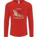 Tiny Dinosaur Funny Bearded Dragon Mens Long Sleeve T-Shirt Red