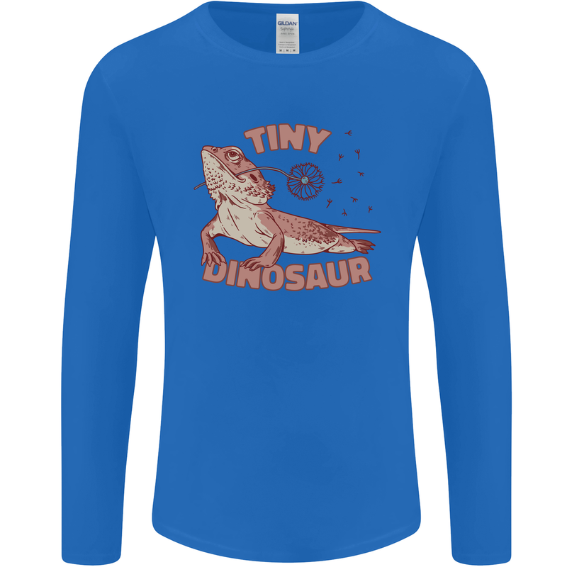 Tiny Dinosaur Funny Bearded Dragon Mens Long Sleeve T-Shirt Royal Blue