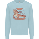Tiny Dinosaur Funny Bearded Dragon Mens Sweatshirt Jumper Light Blue