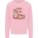 Tiny Dinosaur Funny Bearded Dragon Mens Sweatshirt Jumper Light Pink