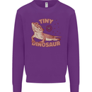 Tiny Dinosaur Funny Bearded Dragon Mens Sweatshirt Jumper Purple