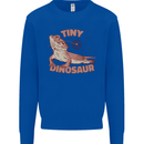 Tiny Dinosaur Funny Bearded Dragon Mens Sweatshirt Jumper Royal Blue