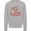 Tiny Dinosaur Funny Bearded Dragon Mens Sweatshirt Jumper Sports Grey