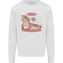 Tiny Dinosaur Funny Bearded Dragon Mens Sweatshirt Jumper White