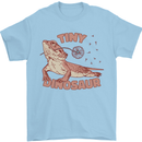 Tiny Dinosaur Funny Bearded Dragon Mens T-Shirt 100% Cotton Light Blue