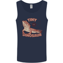 Tiny Dinosaur Funny Bearded Dragon Mens Vest Tank Top Navy Blue
