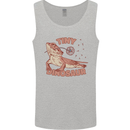 Tiny Dinosaur Funny Bearded Dragon Mens Vest Tank Top Sports Grey