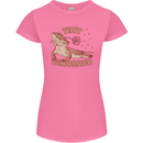 Tiny Dinosaur Funny Bearded Dragon Womens Petite Cut T-Shirt Azalea