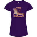 Tiny Dinosaur Funny Bearded Dragon Womens Petite Cut T-Shirt Purple