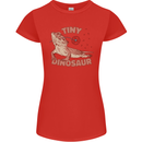 Tiny Dinosaur Funny Bearded Dragon Womens Petite Cut T-Shirt Red