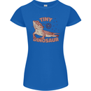 Tiny Dinosaur Funny Bearded Dragon Womens Petite Cut T-Shirt Royal Blue