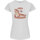 Tiny Dinosaur Funny Bearded Dragon Womens Petite Cut T-Shirt White