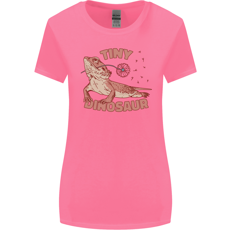 Tiny Dinosaur Funny Bearded Dragon Womens Wider Cut T-Shirt Azalea