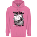 To Valhalla Viking Ship Mens 80% Cotton Hoodie Azelea