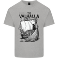 To Valhalla Viking Ship Mens Cotton T-Shirt Tee Top Sports Grey