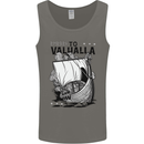 To Valhalla Viking Ship Mens Vest Tank Top Charcoal