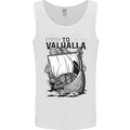 To Valhalla Viking Ship Mens Vest Tank Top White