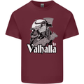 To Valhalla Viking Warrior Odin Mens Cotton T-Shirt Tee Top Maroon
