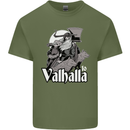 To Valhalla Viking Warrior Odin Mens Cotton T-Shirt Tee Top Military Green