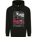 Tokyo Drifting Anime American Muscle Car Japan Mens 80% Cotton Hoodie Black