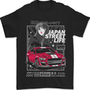 Tokyo Drifting Anime American Muscle Car Japan Mens T-Shirt 100% Cotton Black