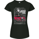 Tokyo Drifting Anime American Muscle Car Japan Womens Petite Cut T-Shirt Black