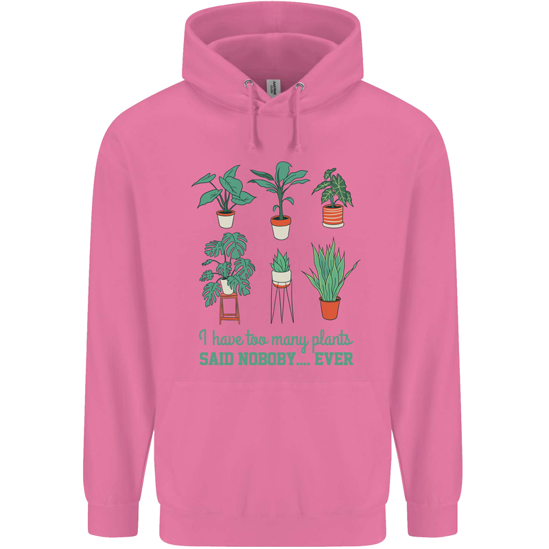 Too Many Plants Funny Gardening Gardener Mens 80% Cotton Hoodie Azelea
