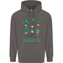 Too Many Plants Funny Gardening Gardener Mens 80% Cotton Hoodie Charcoal