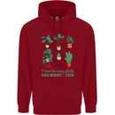 Too Many Plants Funny Gardening Gardener Mens 80% Cotton Hoodie Red