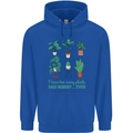 Too Many Plants Funny Gardening Gardener Mens 80% Cotton Hoodie Royal Blue