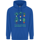 Too Many Plants Funny Gardening Gardener Mens 80% Cotton Hoodie Royal Blue