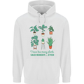 Too Many Plants Funny Gardening Gardener Mens 80% Cotton Hoodie White