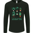 Too Many Plants Funny Gardening Gardener Mens Long Sleeve T-Shirt Black