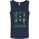 Too Many Plants Funny Gardening Gardener Mens Vest Tank Top Navy Blue