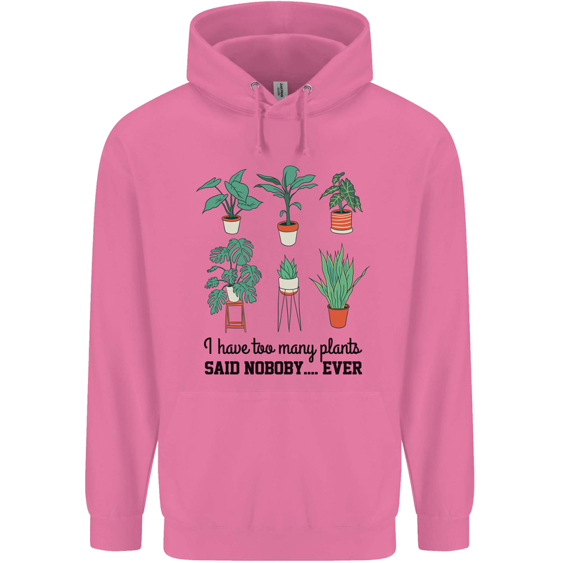 Too Many Plants Said Nobody Ever Gardening Mens 80% Cotton Hoodie Azelea