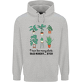 Too Many Plants Said Nobody Ever Gardening Mens 80% Cotton Hoodie Sports Grey
