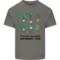 Too Many Plants Said Nobody Ever Gardening Mens Cotton T-Shirt Tee Top Charcoal