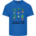 Too Many Plants Said Nobody Ever Gardening Mens Cotton T-Shirt Tee Top Royal Blue